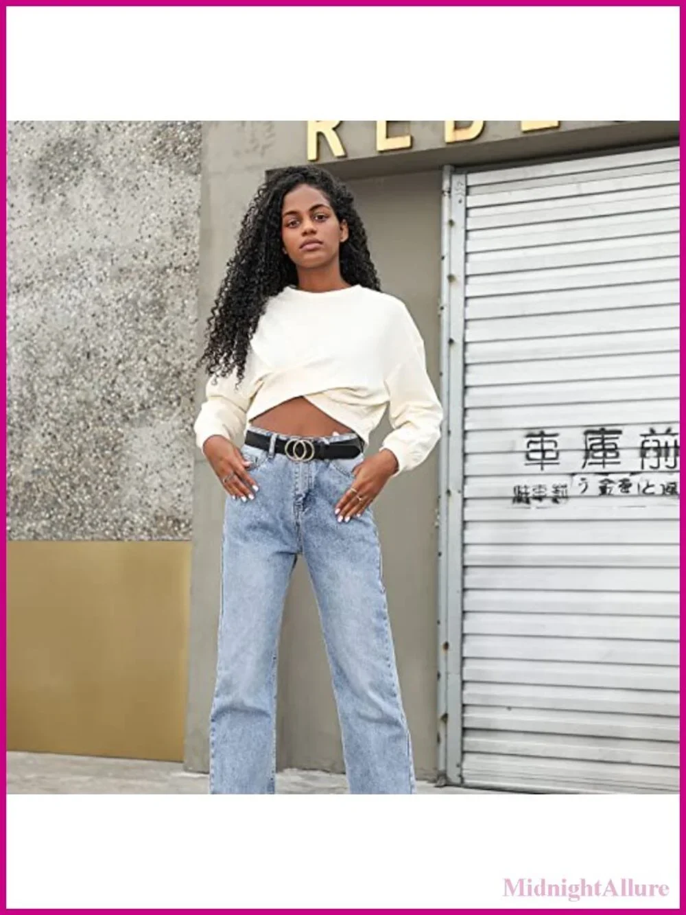Faux Leather Belt with Gold Buckle Double O-Ring Waist Belt for Jeans Dress